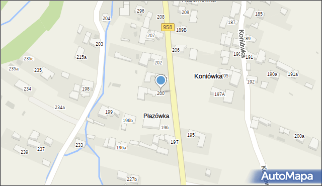 Koniówka, Koniówka, 200, mapa Koniówka