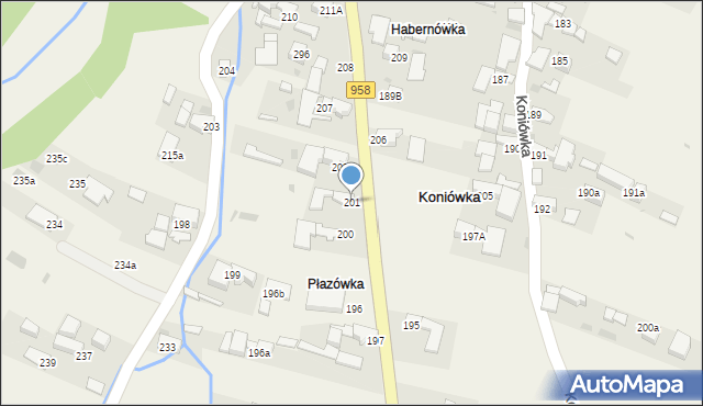 Koniówka, Koniówka, 201, mapa Koniówka