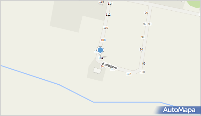 Koniowo, Koniowo, 104, mapa Koniowo