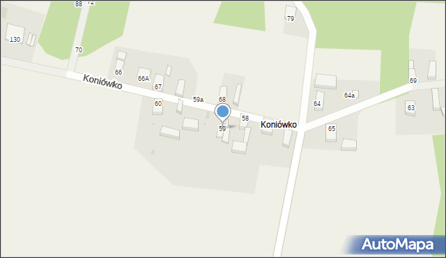 Koniowo, Koniowo, 59, mapa Koniowo