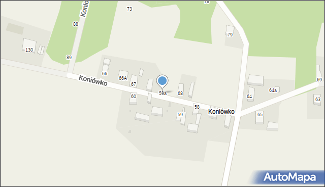 Koniowo, Koniowo, 59a, mapa Koniowo