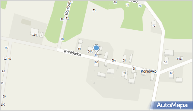 Koniowo, Koniowo, 67, mapa Koniowo