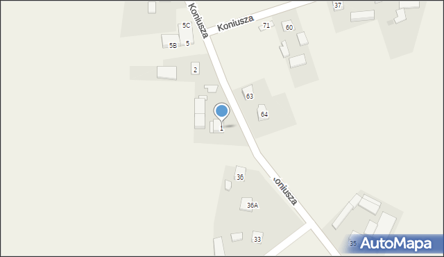 Koniusza, Koniusza, 1, mapa Koniusza