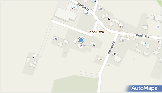 Koniusza, Koniusza, 15, mapa Koniusza