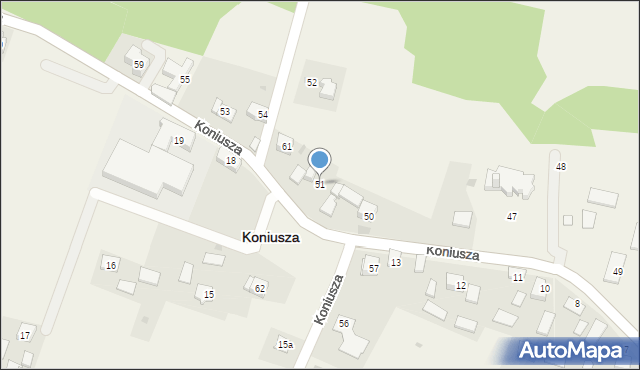 Koniusza, Koniusza, 51, mapa Koniusza