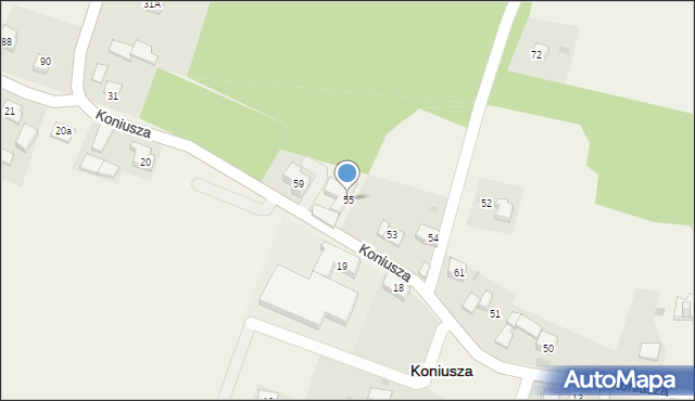 Koniusza, Koniusza, 55, mapa Koniusza