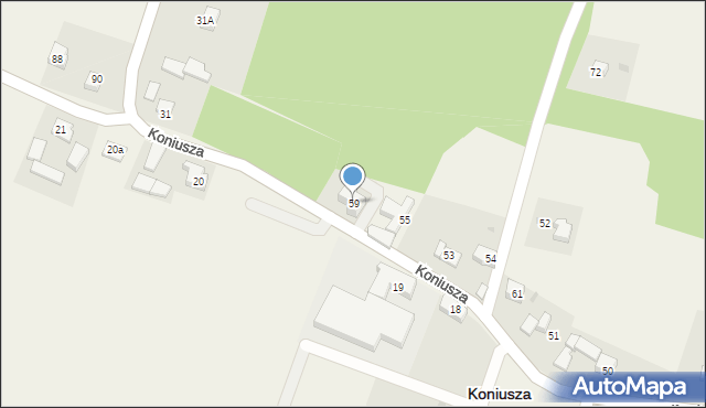 Koniusza, Koniusza, 59, mapa Koniusza