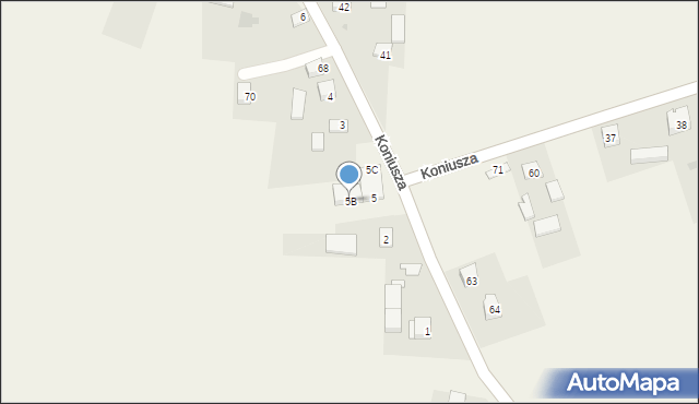 Koniusza, Koniusza, 5B, mapa Koniusza