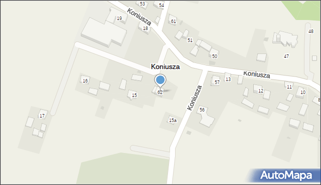 Koniusza, Koniusza, 62, mapa Koniusza