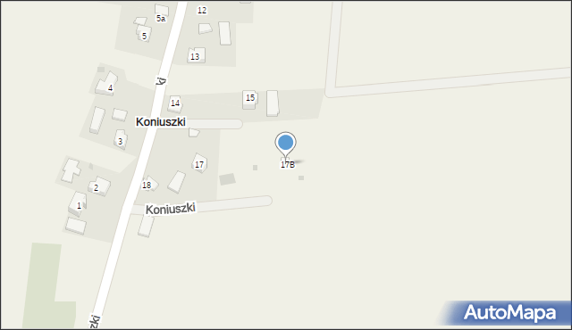 Koniuszki, Koniuszki, 17a, mapa Koniuszki