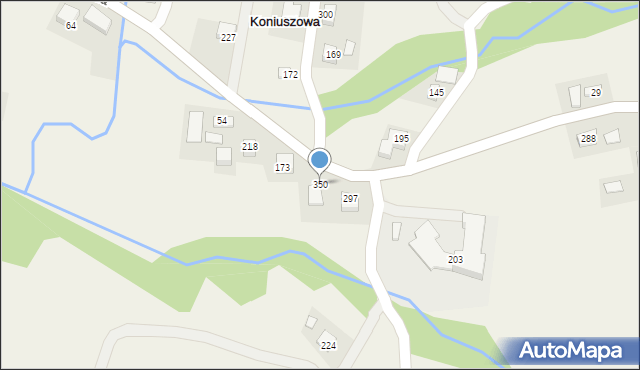 Koniuszowa, Koniuszowa, 350, mapa Koniuszowa