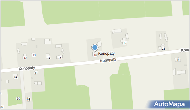 Konopaty, Konopaty, 16, mapa Konopaty