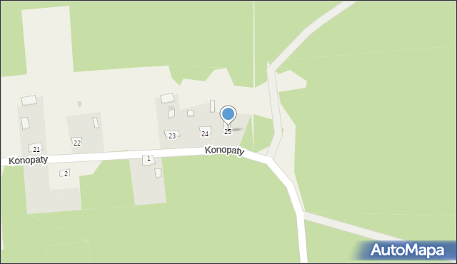 Konopaty, Konopaty, 25, mapa Konopaty