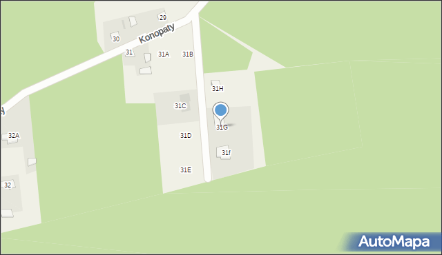 Konopaty, Konopaty, 31G, mapa Konopaty