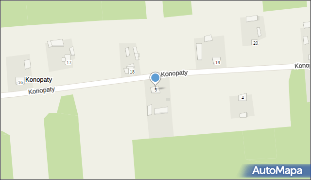 Konopaty, Konopaty, 5, mapa Konopaty