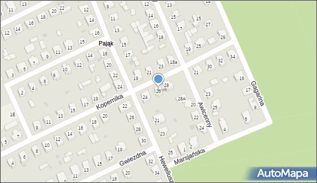 Konopiska, Kopernika Mikołaja, 26, mapa Konopiska