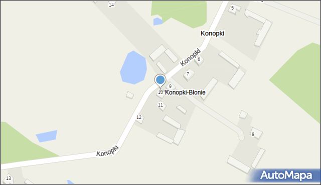 Konopki, Konopki, 10, mapa Konopki