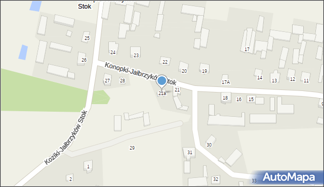 Konopki-Jałbrzyków Stok, Konopki-Jałbrzyków Stok, 21a, mapa Konopki-Jałbrzyków Stok