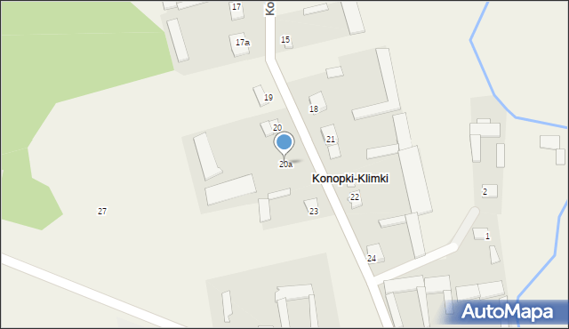 Konopki-Klimki, Konopki-Klimki, 20a, mapa Konopki-Klimki