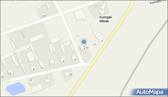 Konopki Młode, Konopki Młode, 4, mapa Konopki Młode