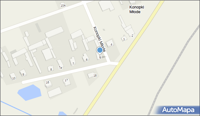 Konopki Młode, Konopki Młode, 5, mapa Konopki Młode
