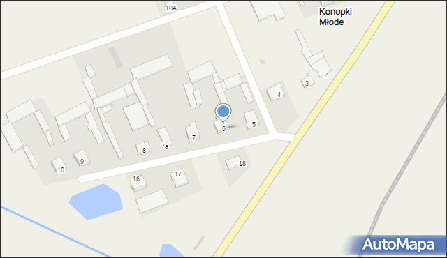 Konopki Młode, Konopki Młode, 6, mapa Konopki Młode