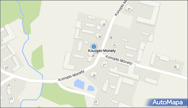 Konopki-Monety, Konopki-Monety, 26A, mapa Konopki-Monety