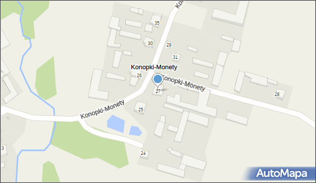 Konopki-Monety, Konopki-Monety, 27, mapa Konopki-Monety