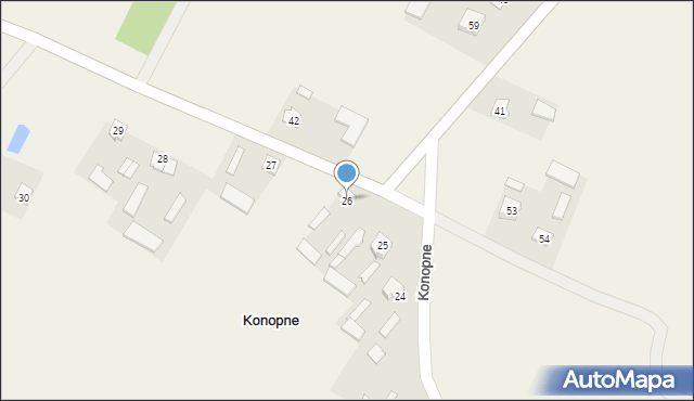 Konopne, Konopne, 26, mapa Konopne