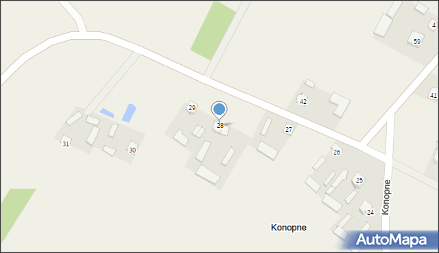 Konopne, Konopne, 28, mapa Konopne