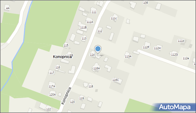 Konopnica, Konopnica, 116C, mapa Konopnica