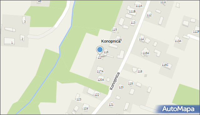 Konopnica, Konopnica, 117, mapa Konopnica