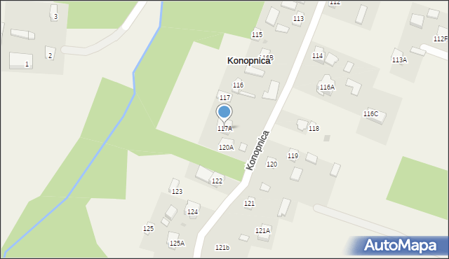 Konopnica, Konopnica, 117A, mapa Konopnica