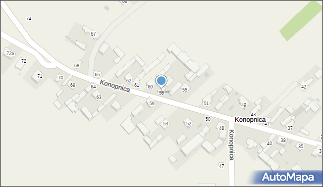 Konopnica, Konopnica, 58, mapa Konopnica