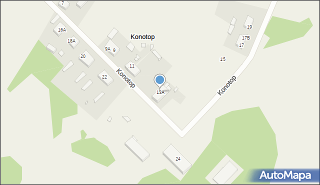 Konotop, Konotop, 13A, mapa Konotop