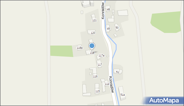 Konradów, Konradów, 118, mapa Konradów