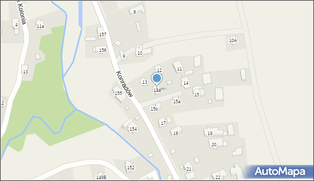 Konradów, Konradów, 14a, mapa Konradów