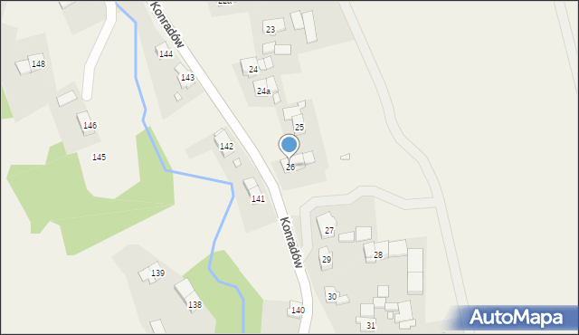 Konradów, Konradów, 26, mapa Konradów