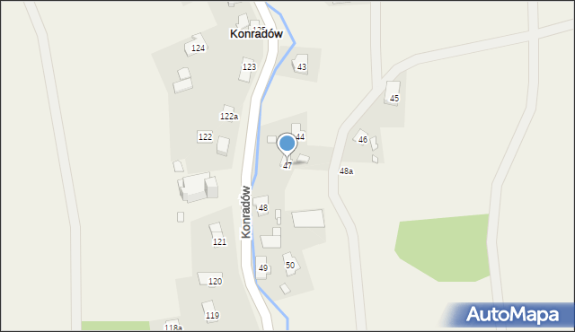 Konradów, Konradów, 47, mapa Konradów