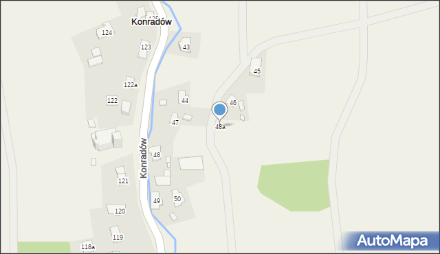 Konradów, Konradów, 48a, mapa Konradów