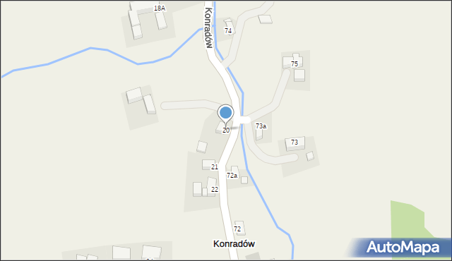 Konradów, Konradów, 20, mapa Konradów