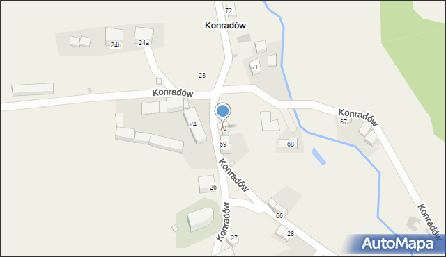 Konradów, Konradów, 70, mapa Konradów