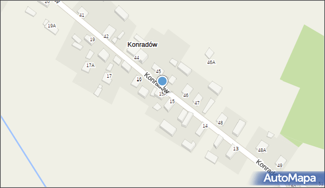 Konradów, Konradów, 15A, mapa Konradów