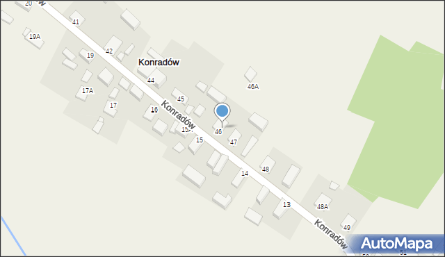 Konradów, Konradów, 46, mapa Konradów