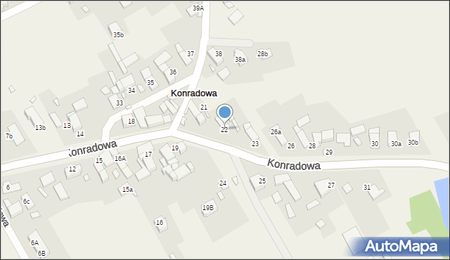 Konradowa, Konradowa, 22, mapa Konradowa