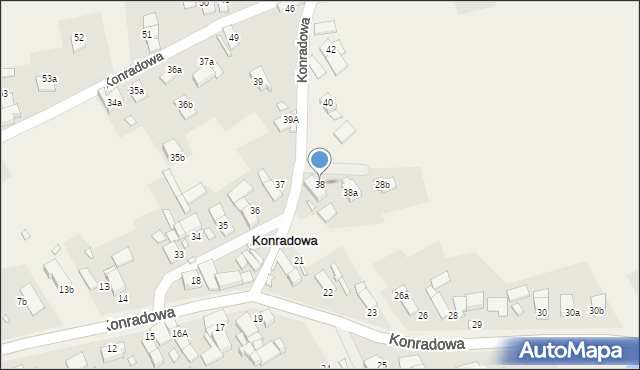 Konradowa, Konradowa, 38, mapa Konradowa