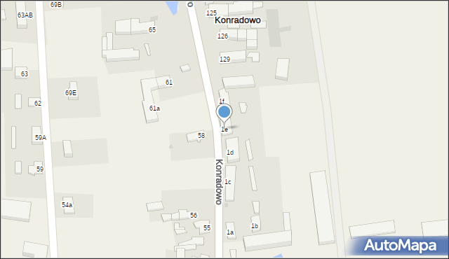 Konradowo, Konradowo, 1e, mapa Konradowo