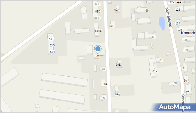 Konradowo, Konradowo, 63, mapa Konradowo