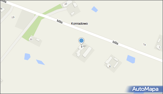 Konradowo, Konradowo, 9, mapa Konradowo