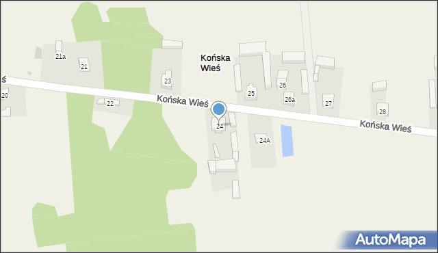 Końska Wieś, Końska Wieś, 24, mapa Końska Wieś